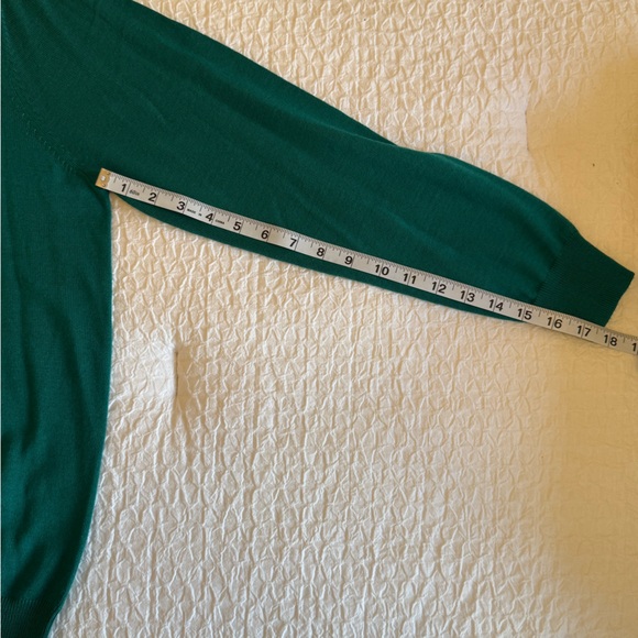 Alan Flusser Teal Merino Wool Long-Sleeve Polo Sweater – Size M - Picture 10 of 12